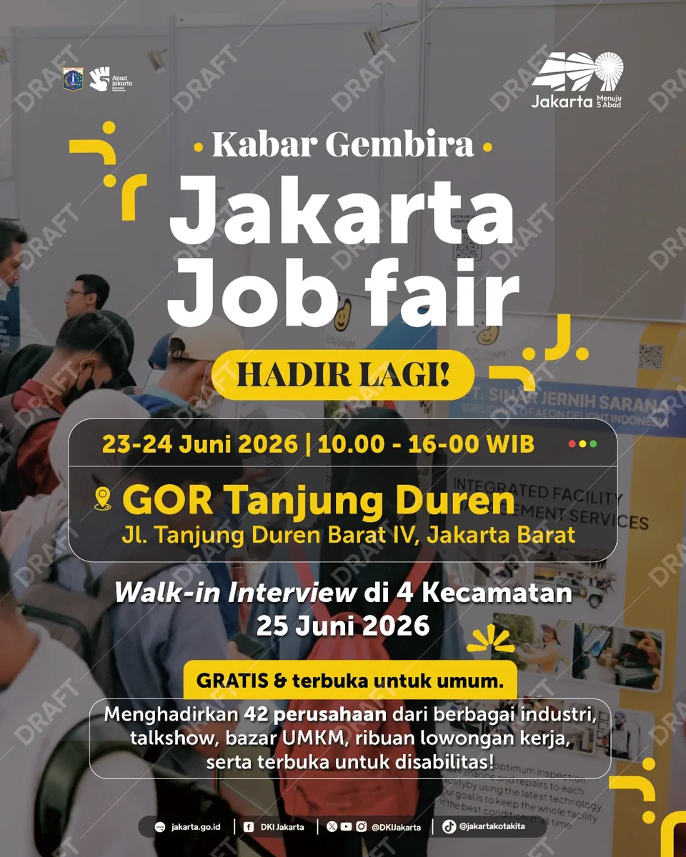 Job Fair Kabupaten Malang 2026 (Suku Dinas TKTE Wilayah Kabupaten Malang Barat) : 23-24 Juni 2026