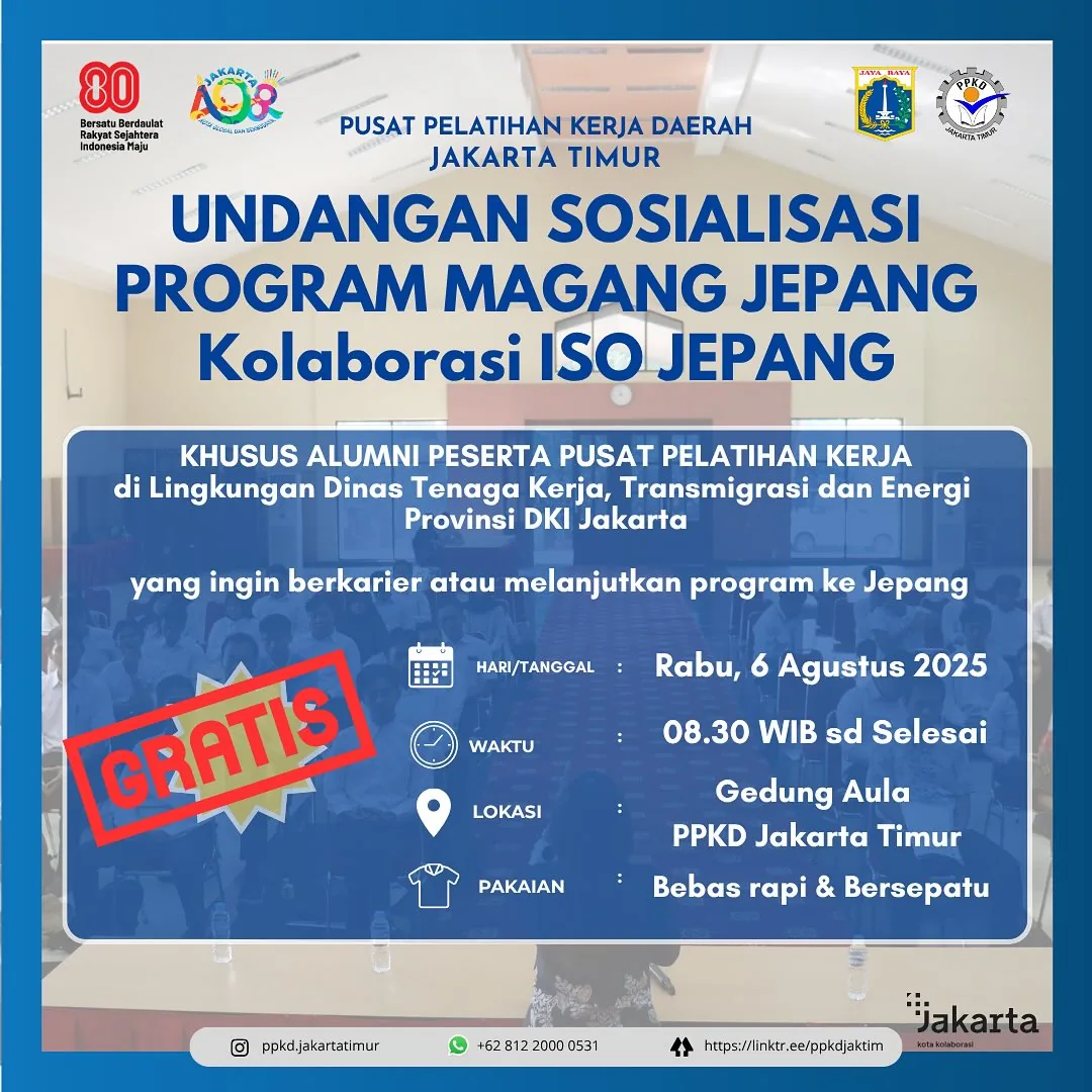 UNDANGAN SOSIALISASI PROGRAM MAGANG JEPANG – PPKD KABUPATEN MALANG